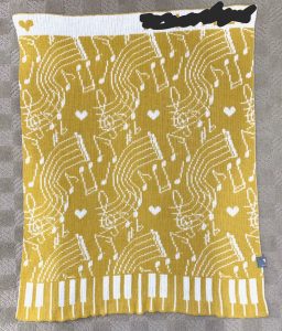 music note blanket