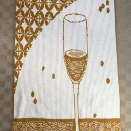 machine knit wine glass